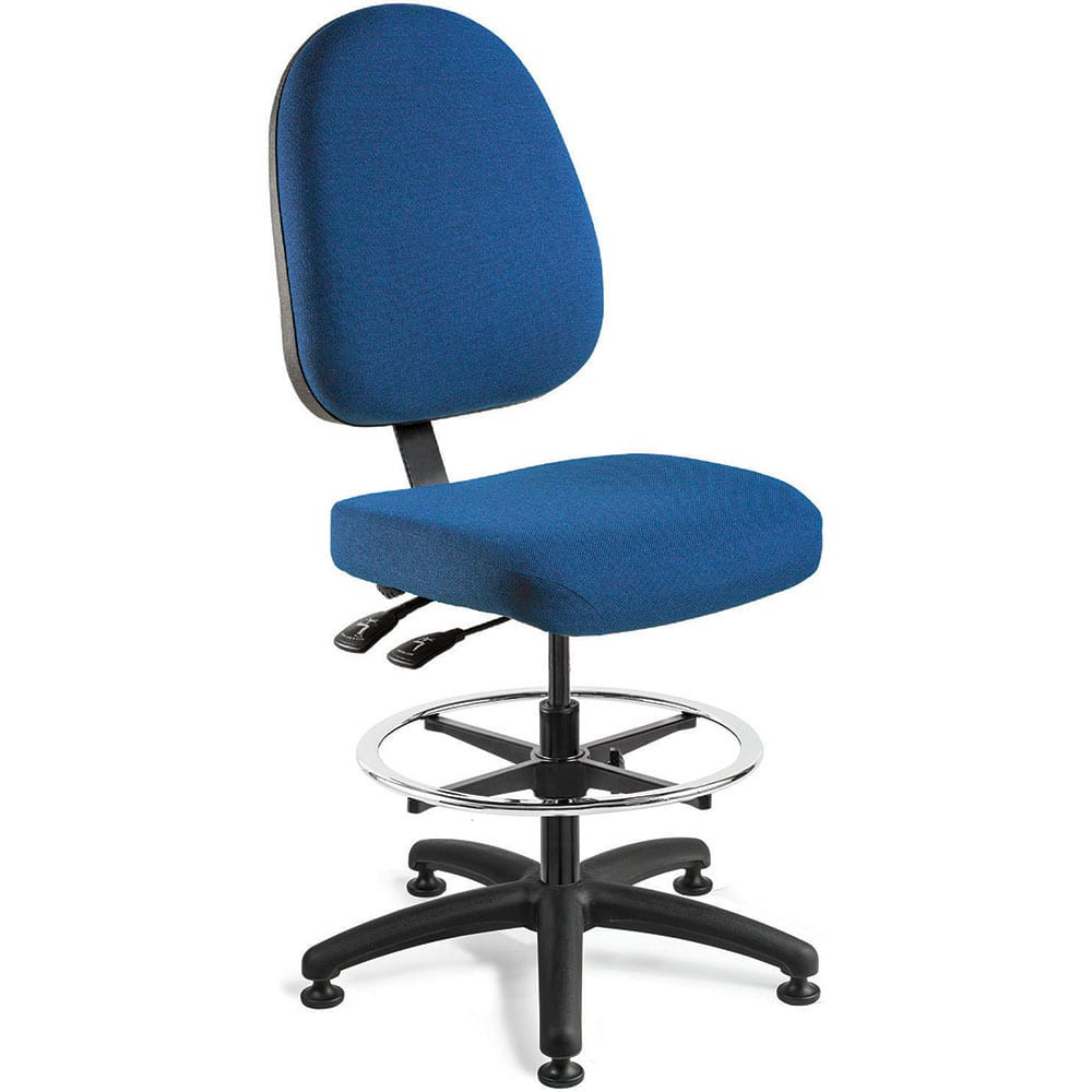 Bevco 6501-F-BLU Task Chair: Olefin, Adjustable Height, Royal Blue