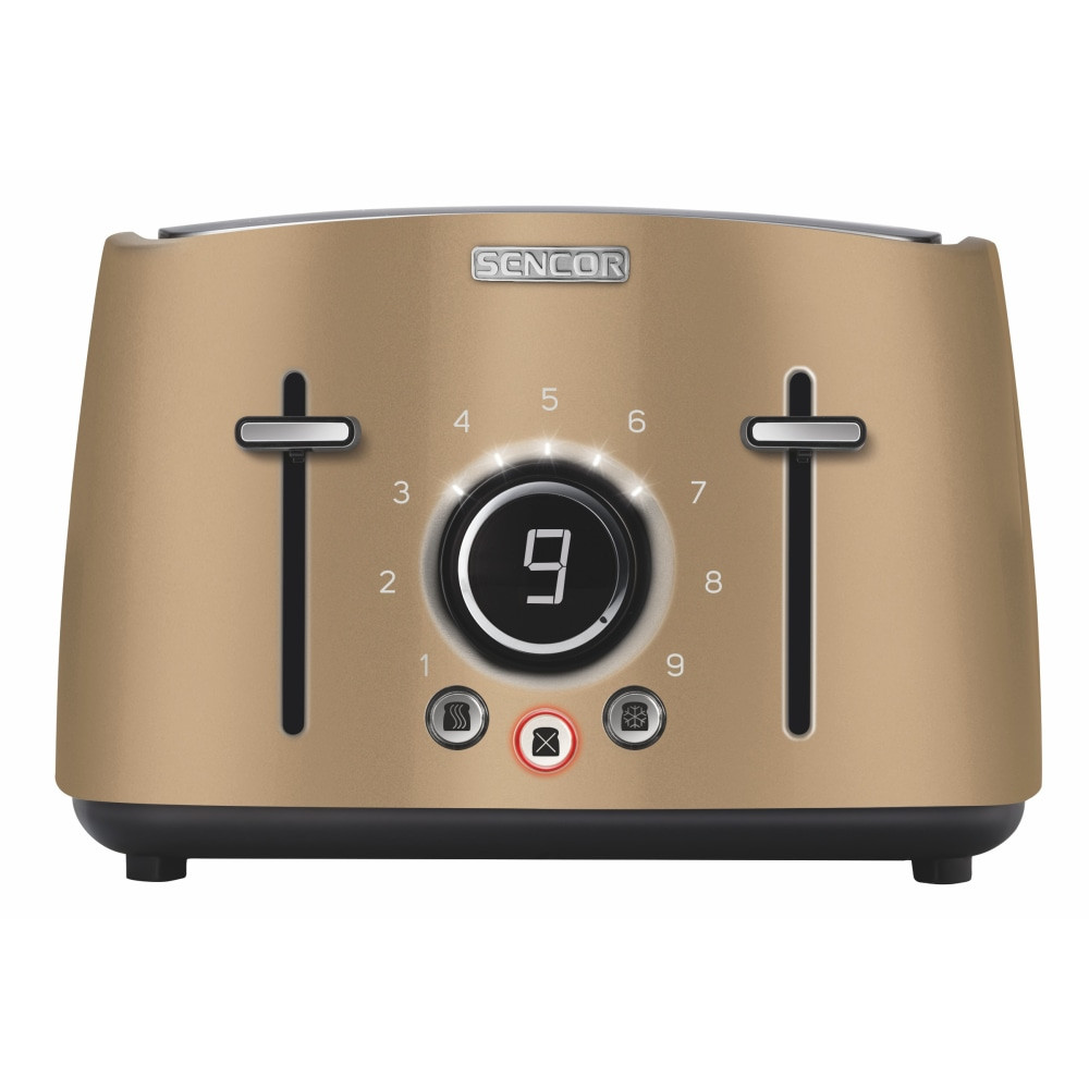 SENCOR STS6077CH  STS6071GR 4-Slot Toaster With Rack, Champagne