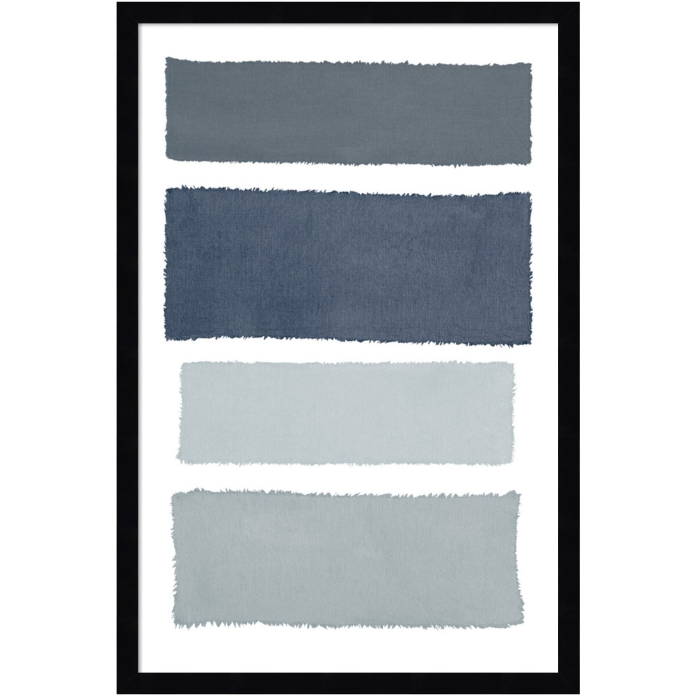 UNIEK INC. A42705461072 Amanti Art Painted Weaving I Gray by Piper Rhue Wood Framed Wall Art Print, 18inW x 26inH, Black