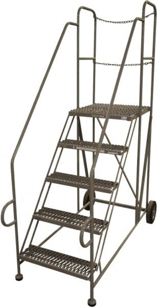 Cotterman D0550095 5-Step Steel Platform: 800 lb Capacity, 24" Wide, 24" Deep