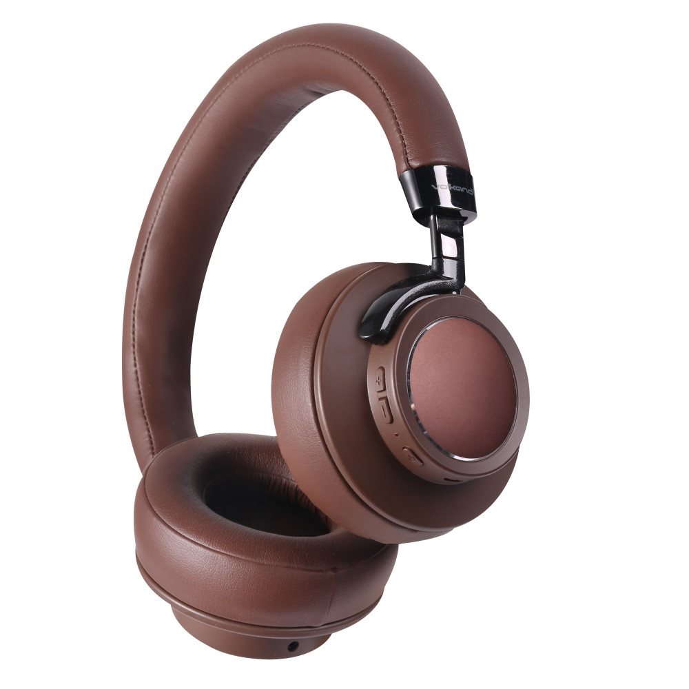 SMD TECHNOLOGIES LLC Volkano VK-1009-H01-BR  Asista H01 Bluetooth Wireless Headphones With Voice Assist, Brown, VK-1009-H01-BR