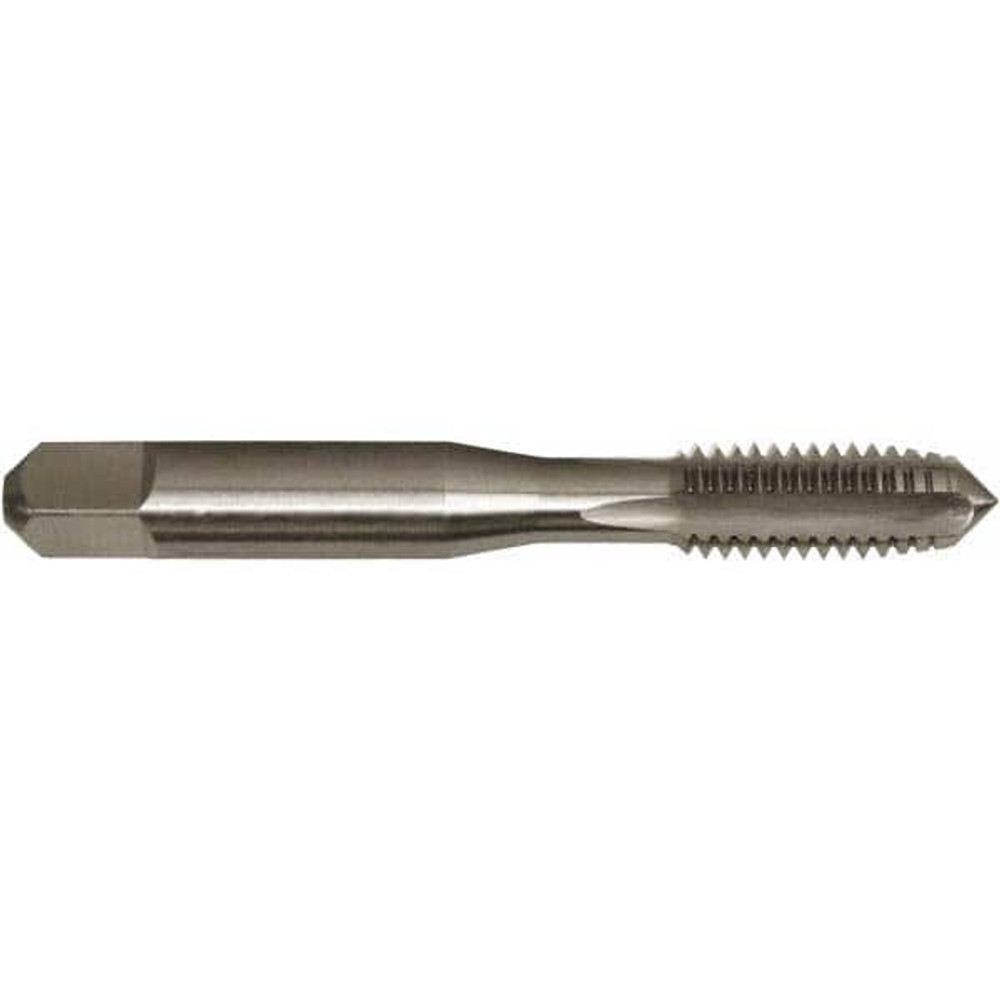 Greenfield Threading 300041 Straight Flute Tap: #0-80 UNF, 2 Flutes, Plug, 2B Class of Fit, High Speed Steel, Bright/Uncoated