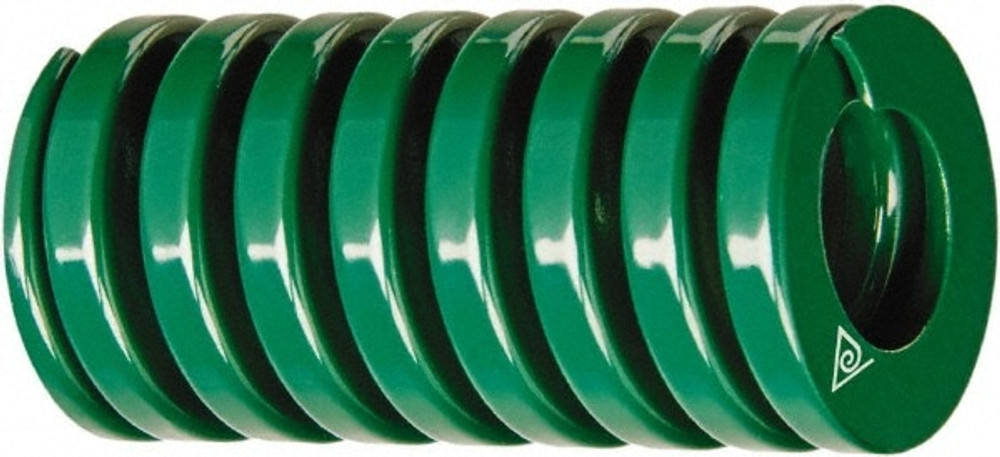 Associated Spring Raymond 303-208-D Die Spring: 1/2" Hole Dia, 9/32" Rod Dia, 2" Free Length, Green