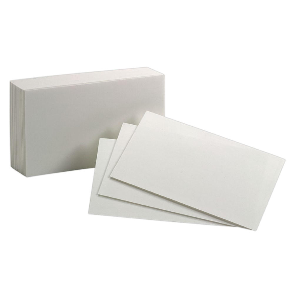 TOPS BRANDS 30 Oxford Index Cards, Blank, 3in x 5in, White, Pack Of 100