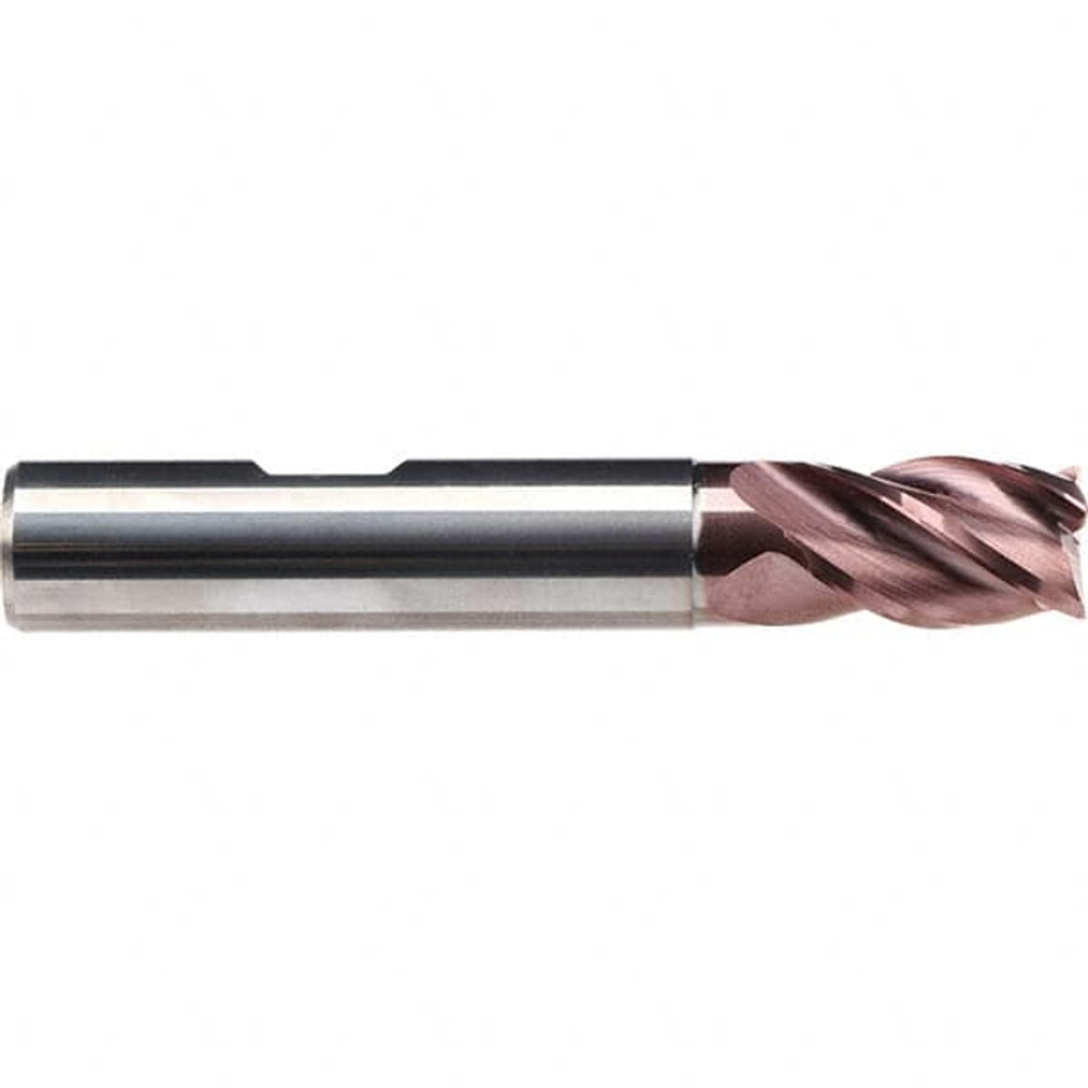 Emuge 1917A.0375 3/8" Diam 4-Flute 38° Solid Carbide 0.008" Chamfer Length Square Roughing & Finishing End Mill