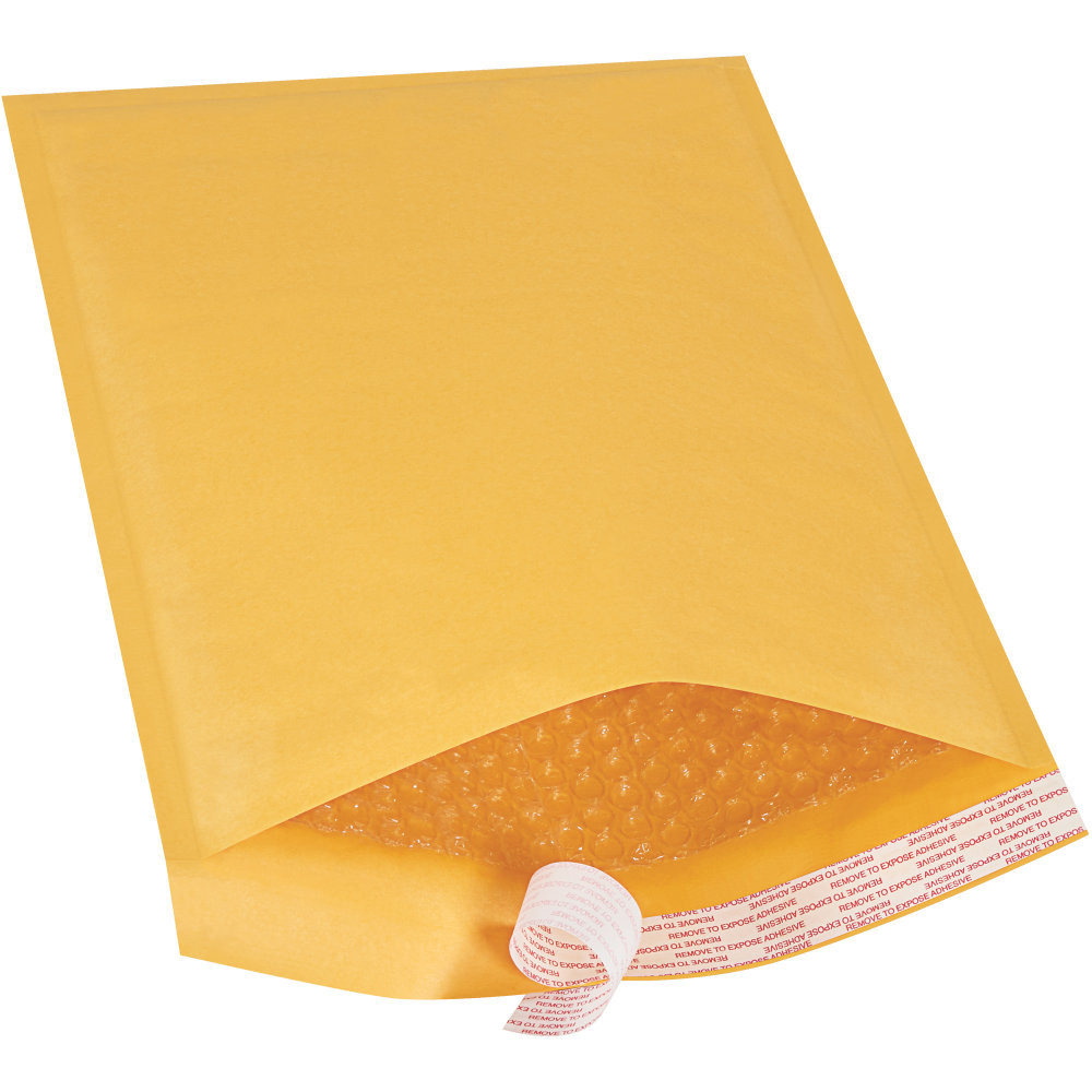 B O X MANAGEMENT, INC. Partners Brand B857SS25PK Office Depot Brand Kraft Self-Seal Bubble Mailers, #4, 9 1/2in x 14 1/2in, Pack 25