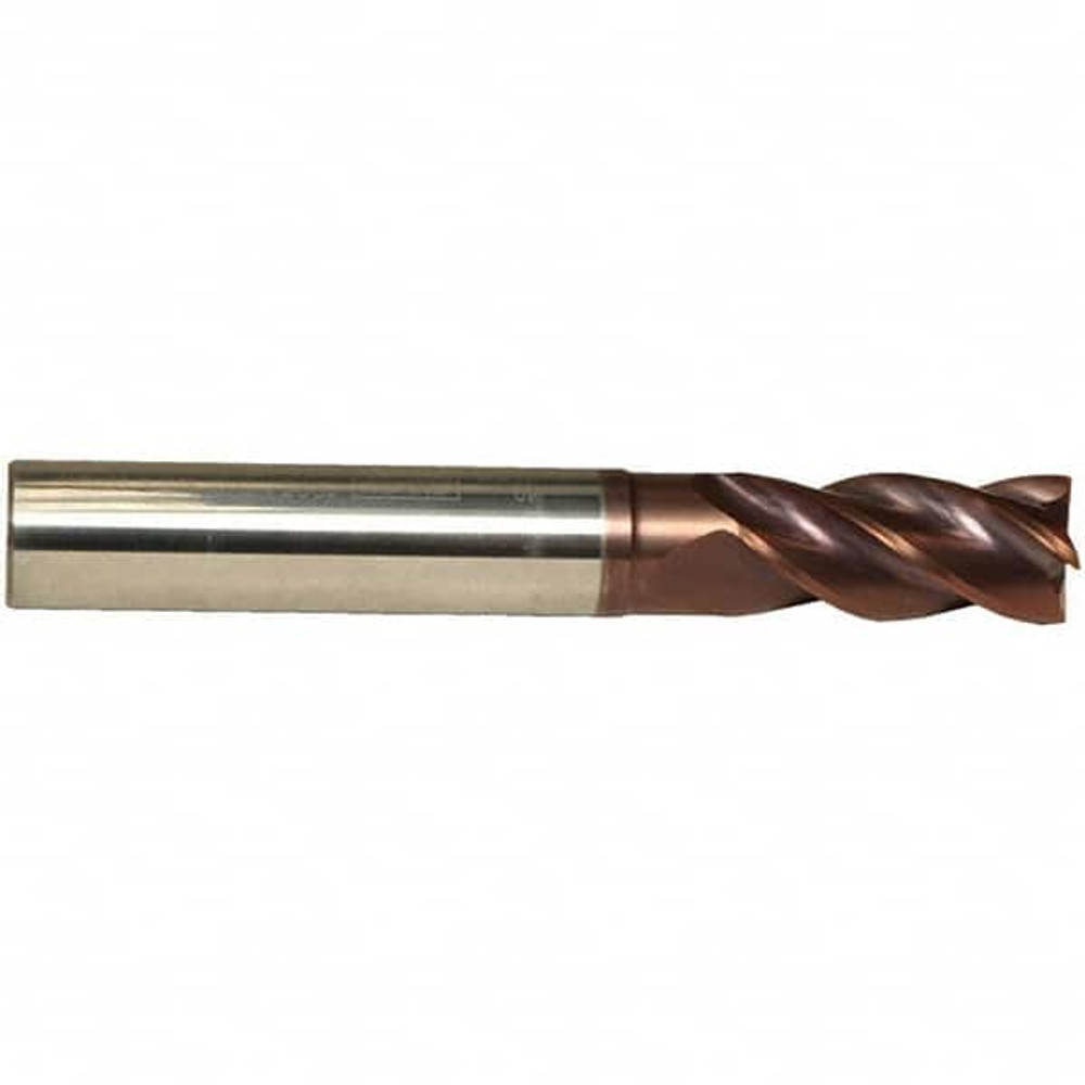 Emuge 1998A.0250 1/4" Diam 4-Flute 38° Solid Carbide 0.005" Chamfer Length Square Roughing & Finishing End Mill