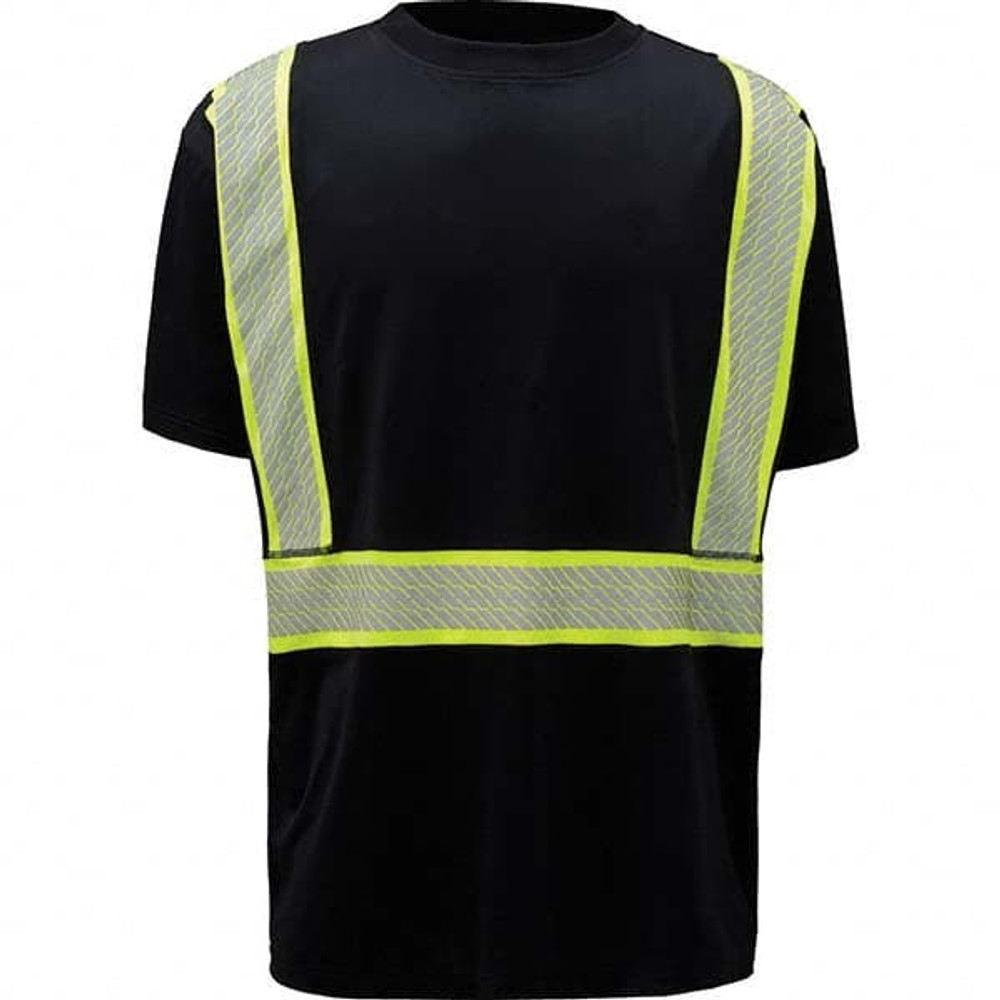 GSS Safety 5703-3XL Work Shirt: High-Visibility, 3X-Large, Polyester, Black & Silver, 1 Pocket