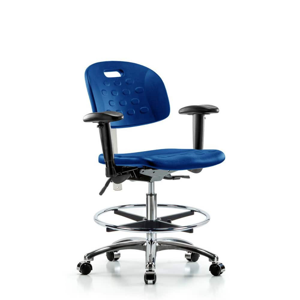 Blue Ridge Ergonomics MSC40084 Task Chair: Polyurethane, Blue