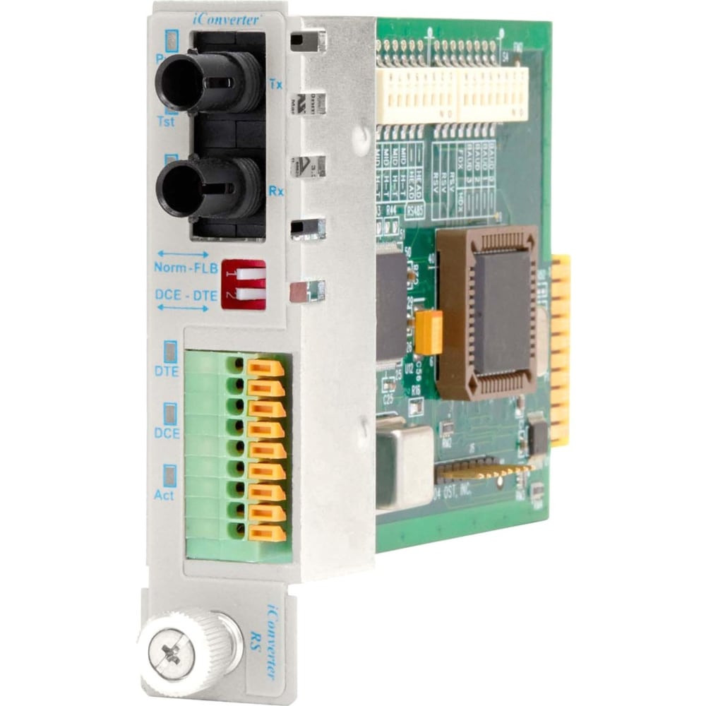 OMNITRON SYSTEMS TECHNOLOGY, INC. 8780-0-W Omnitron iConverter RS-422/485 Serial to Fiber Media Converter DB-9 ST Multimode 5km Module Wide Temp - 1 x RS-422/485; 1 x ST Multimode; Internal Module; Lifetime Warranty