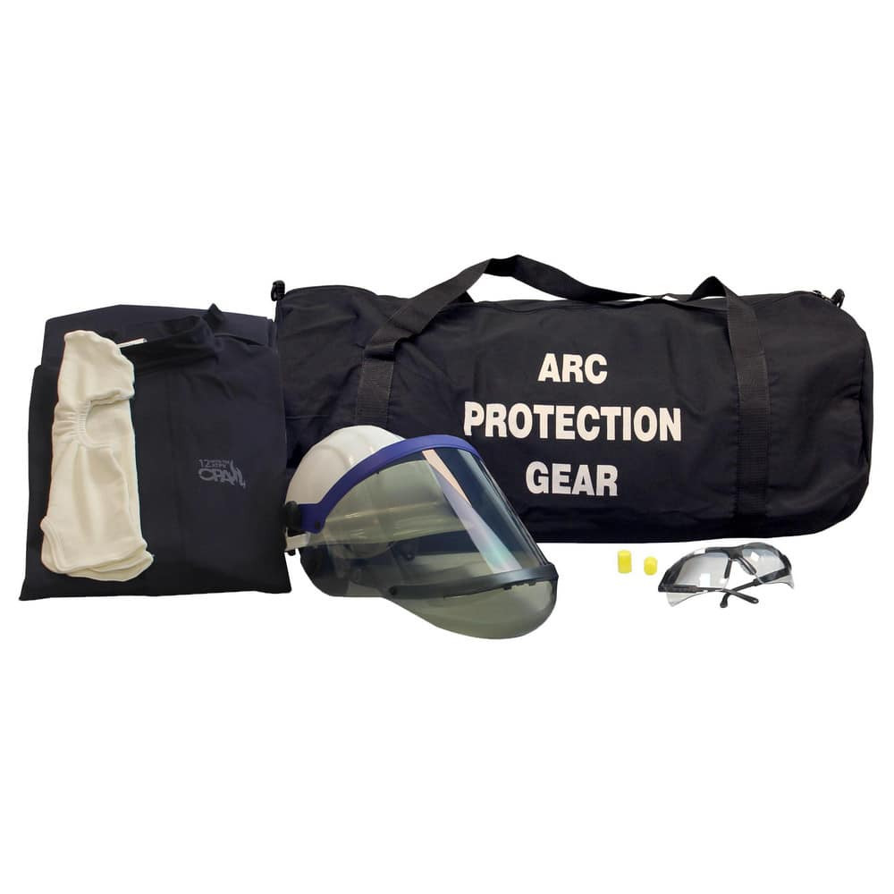 Chicago Protective Apparel AG12-XL-NG Arc Flash Clothing Kits; Protection Type: Arc Flash ; Garment Type: Bib Overalls; Hoods; Jacket ; Maximum Arc Flash Protection (cal/Sq. cm): 12.00 ; Size: X-Large ; Glove Type: Not Included ; Head or Face Protect