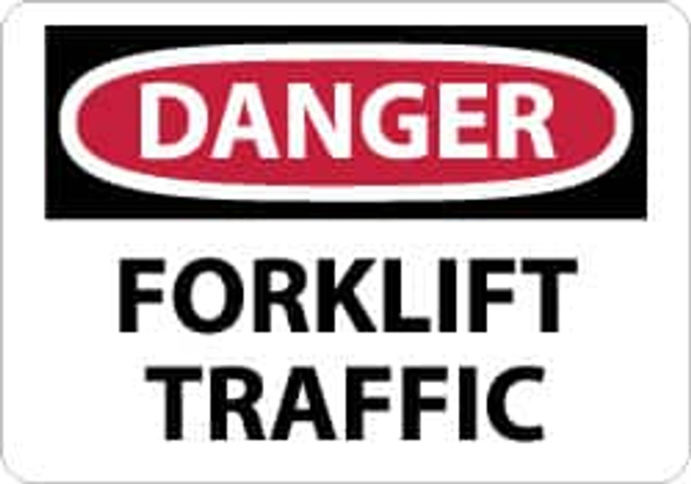 AccuformNMC Sign: Rectangle, "Danger - Forklift Traffic" D536AB