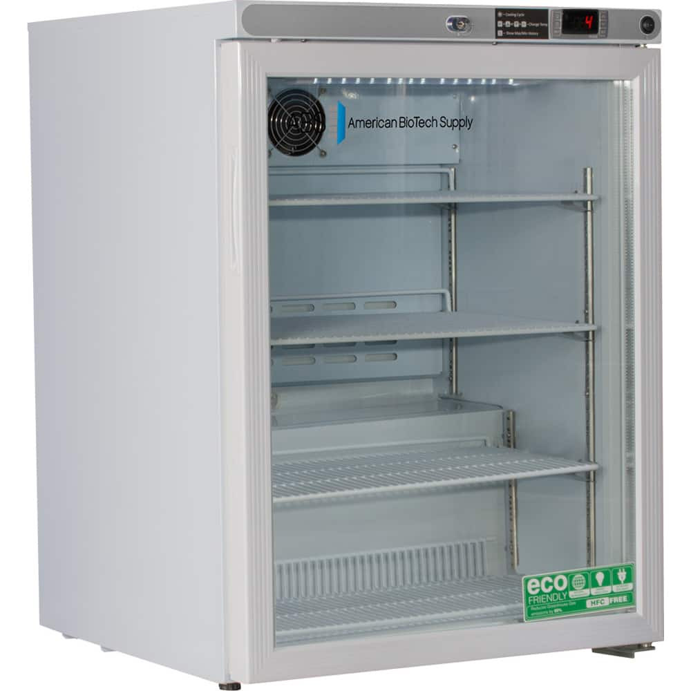 American BioTech Supply ABTHCUCFS0504G Laboratory Refrigerator: 5.2 cu ft Capacity, 1 to 10 ° C, 23-3/4" OAW, 24" OAD, 32-1/8" OAH