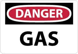 AccuformNMC Sign: Rectangle, "Danger - Gas" D540AB