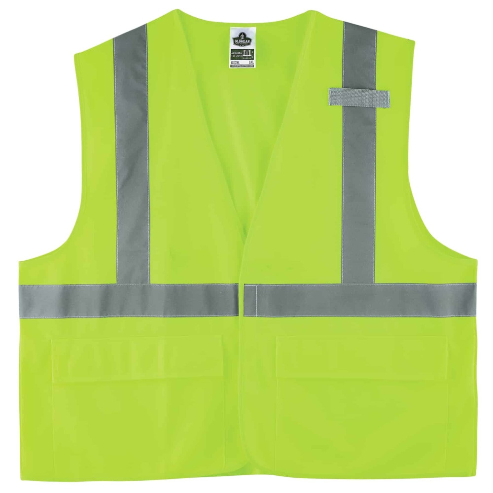 ERGODYNE CORPORATION 21189 Ergodyne GloWear Safety Vest, 8225HL, Type R Class 2, 4X/5X, Lime