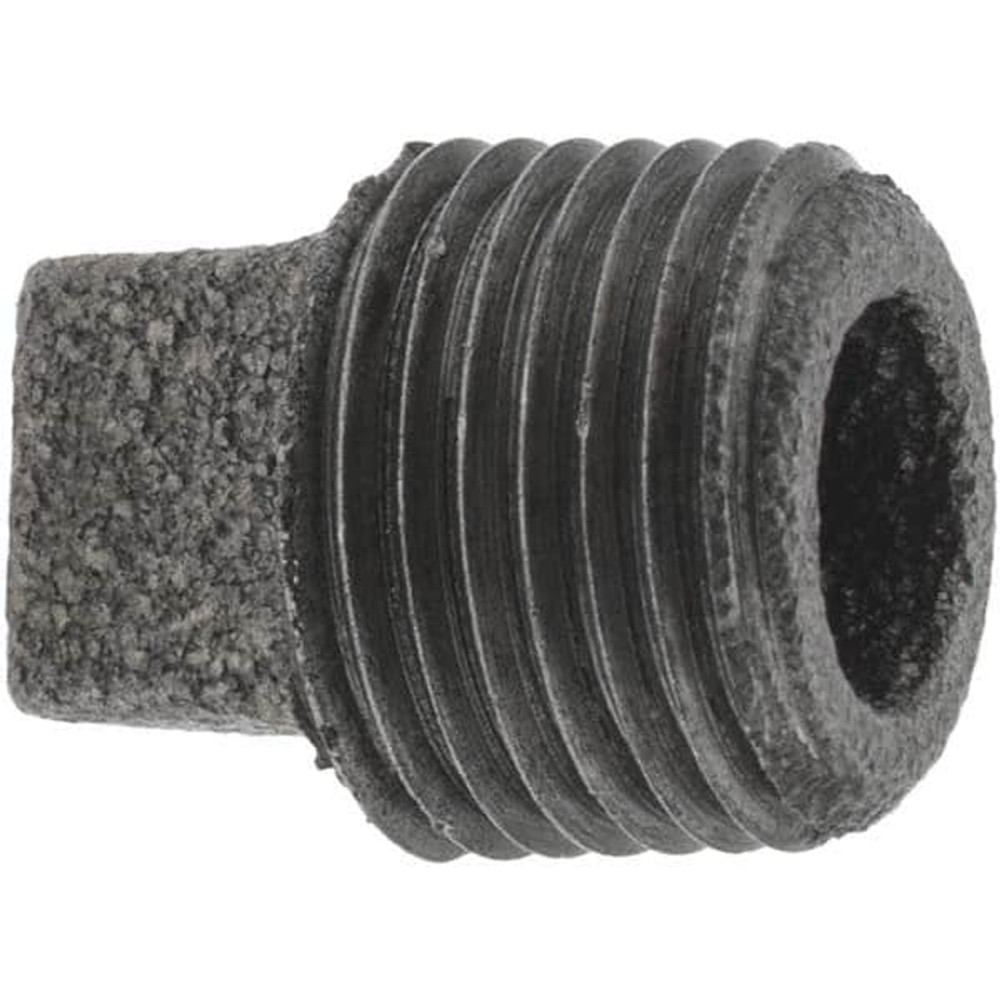 B&K Mueller 521-803HN Black Square Plug: 1/2", Threaded