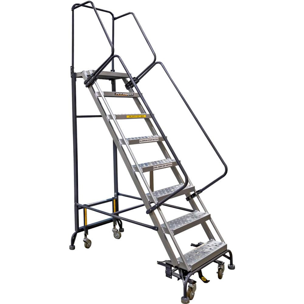 Ballymore HY-LA-123214P Rolling & Wall Mounted Ladders & Platforms; Rolling Ladder Type: Rolling Platform ; Overall Height: 156in ; Load Capacity (Lb. - 3 Decimals): 450.000 ; Assembled: No ; Base Depth (Inch): 89-1/2 ; Platform Height: 120in
