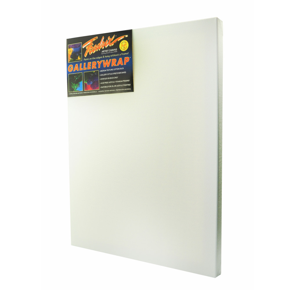 TARA MATERIALS, INC. 5085 Fredrix Gallerywrap Stretched Canvas, 18in x 24in x 1in