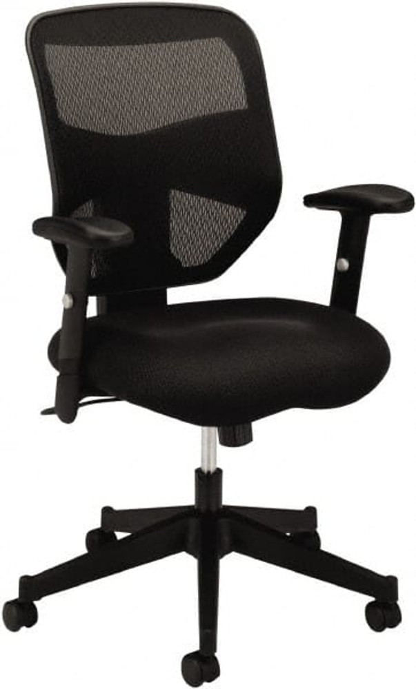 Basyx BSXVL531MM10 Task Chair: Padded Mesh, Black