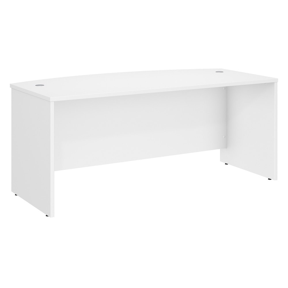 BUSH INDUSTRIES INC. Bush Business Furniture SCD172WH  Studio C 72inW Bow-Front Computer Desk, White, Standard Delivery