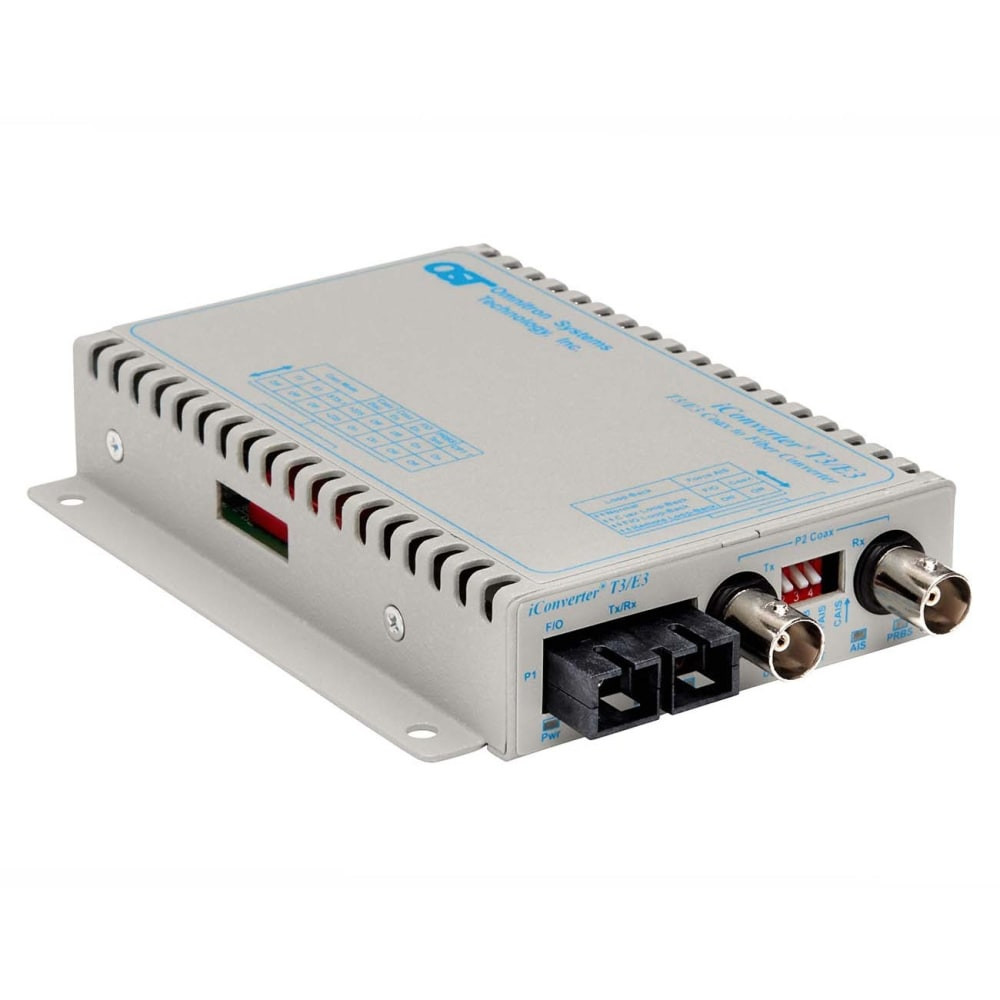 OMNITRON SYSTEMS TECHNOLOGY, INC. 8742-0-DW Omnitron iConverter T3/E3 Fiber Media Converter Coaxial SC Multimode 5km Wide Temp - 1 x T3/E3/DS-3; 1 x SC Multimode; Wall-Mount Standalone; US AC Powered; Lifetime Warranty