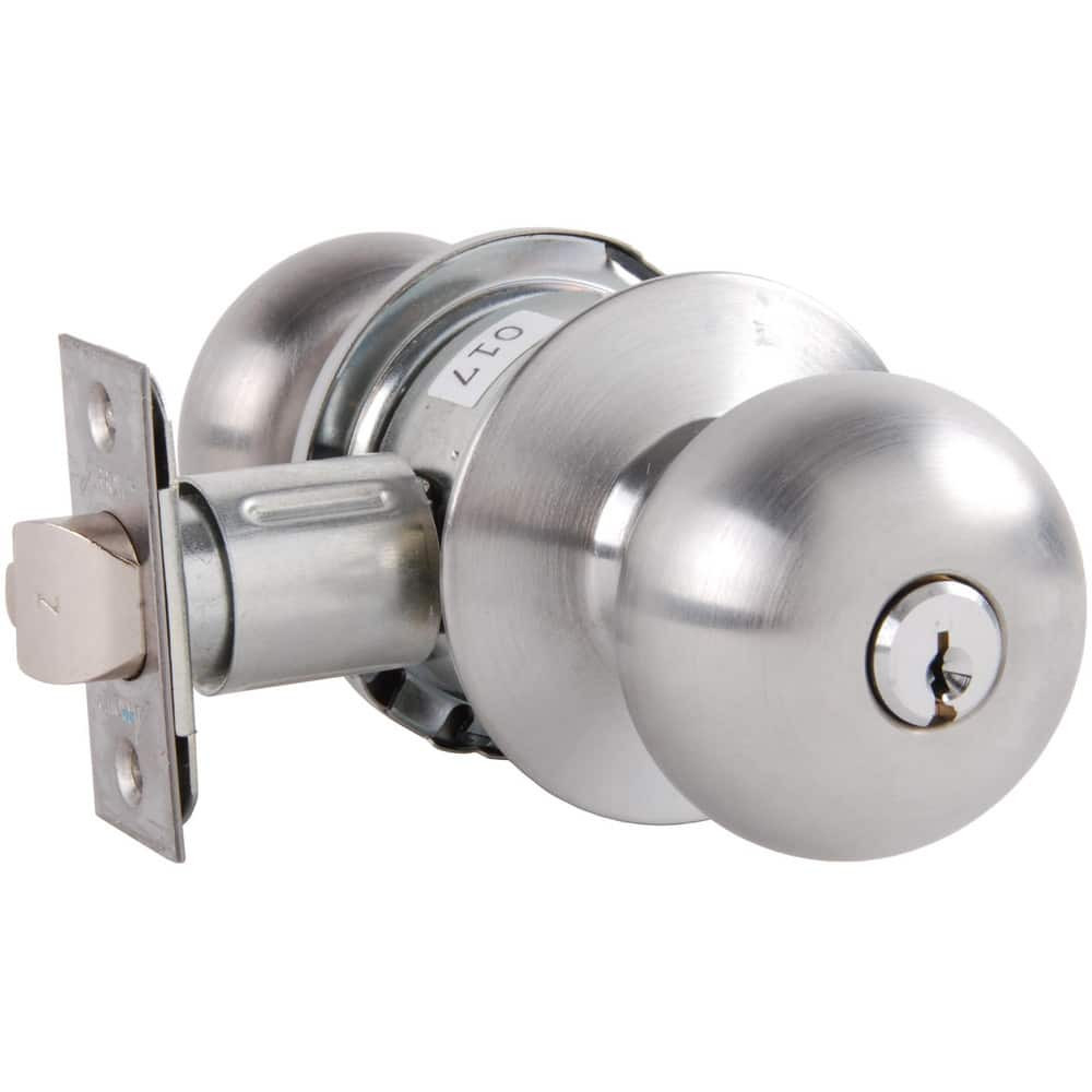 Arrow Lock MK11-TA-26D-CS Knob Locksets; Type: Entrance ; Key Type: Keyed Different ; Material: Metal ; Finish/Coating: Satin Chrome ; Compatible Door Thickness: 1-3/8" to 1-3/4" ; Backset: 2.75