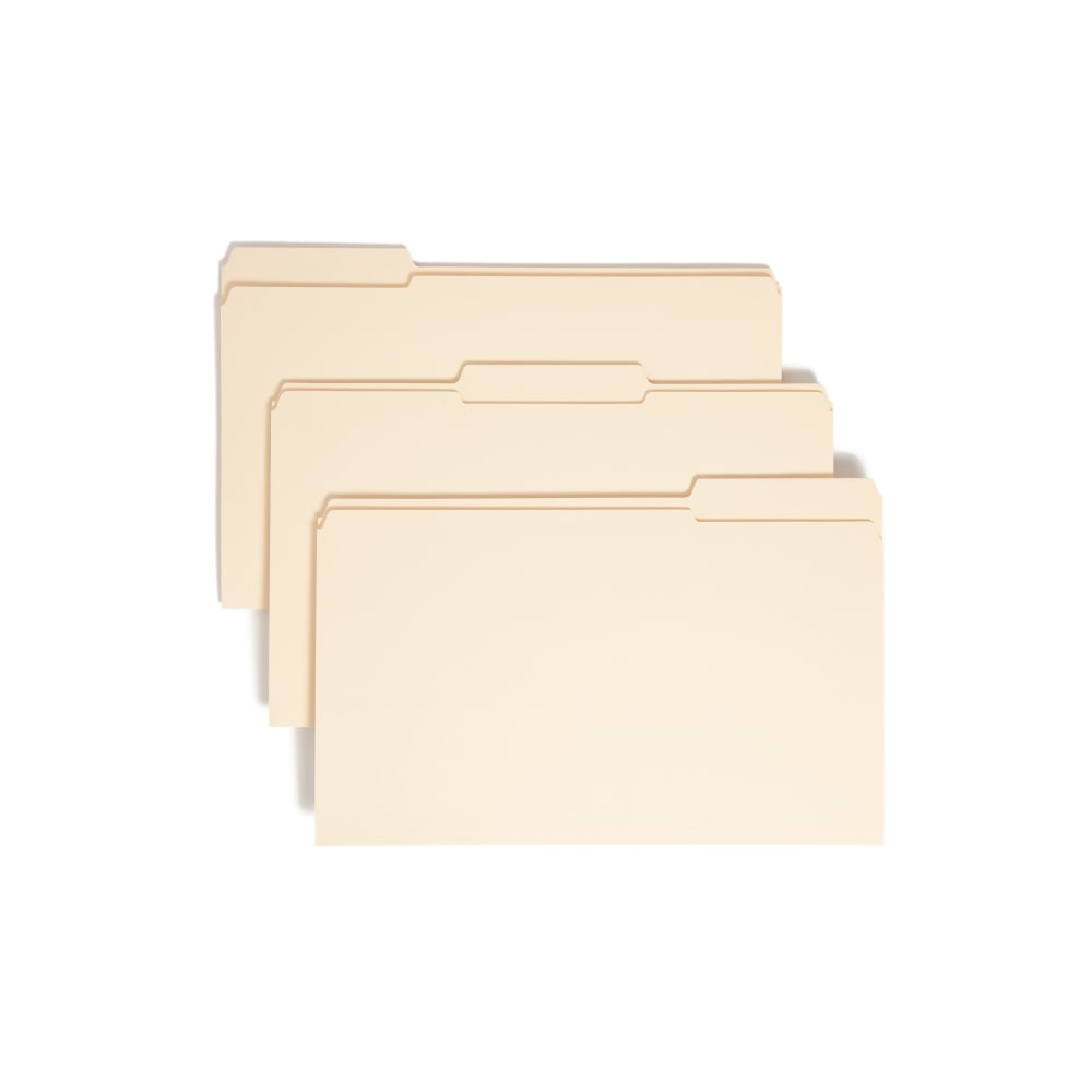 SMEAD MFG CO Smead 15334  Reinforced Tab File Folders, Legal Size, 1/3 Cut, Manila, Box Of 100