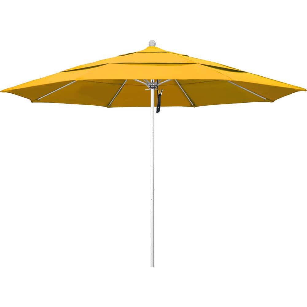 California Umbrella 194061619179 Patio Umbrellas; Fabric Color: Yellow ; Base Included: No ; Fade Resistant: Yes ; Diameter (Feet): 11 ; Canopy Fabric: Pacifica