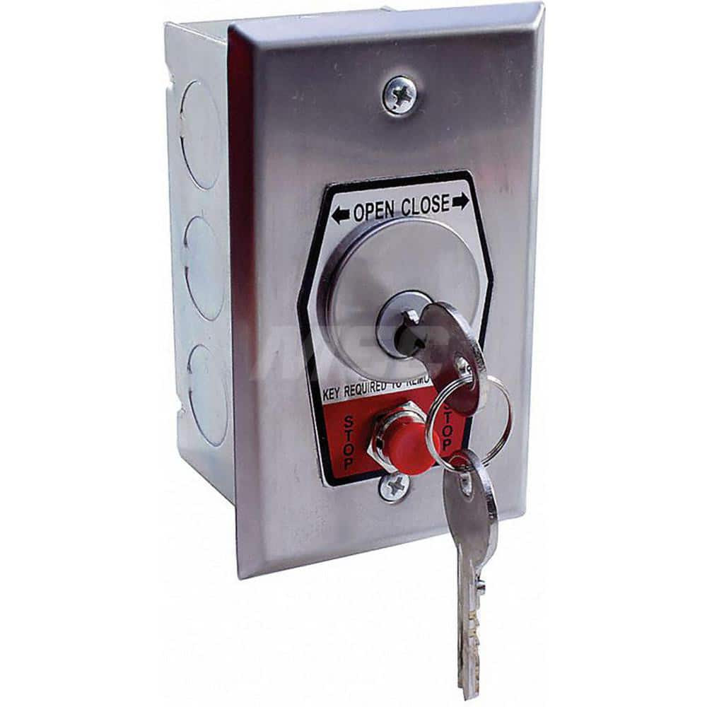 American Garage Door Supply HBFSX-1 Garage Door Hardware; Hardware Type: Keyswitch; Interior Use; Tamperproof; Flush Mount ; For Use With: Commercial Doors; Commercial Gate Openers ; Material: Stainless Steel ; Overall Length: 2.13 ; Overall Width: 3
