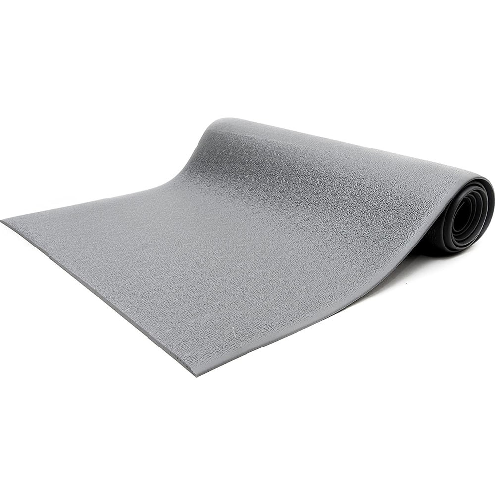 Bertech AFTX38-3X20GR Anti-Fatigue Mat: 20' Length, 3' Wide, 3/8" Thick, Vinyl, Beveled Edge, Light-Duty