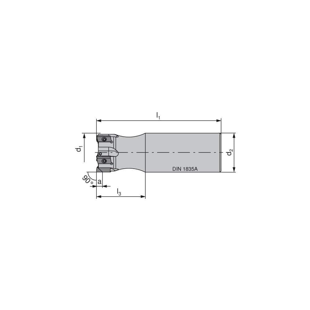 Ceratizit 5068002003 Indexable Square-Shoulder End Mills; Maximum Depth of Cut (mm): 4.00 ; Cutter Style: CHPC ; Shank Type: Cylindrical ; Shank Diameter (Decimal Inch): 20.0000 ; Shank Diameter (Inch): 20 ; Insert Holding Method: Screw