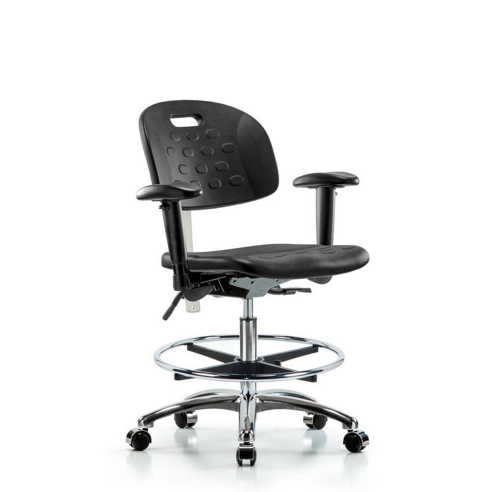 Blue Ridge Ergonomics MSC40067 Task Chair: Polyurethane, Black