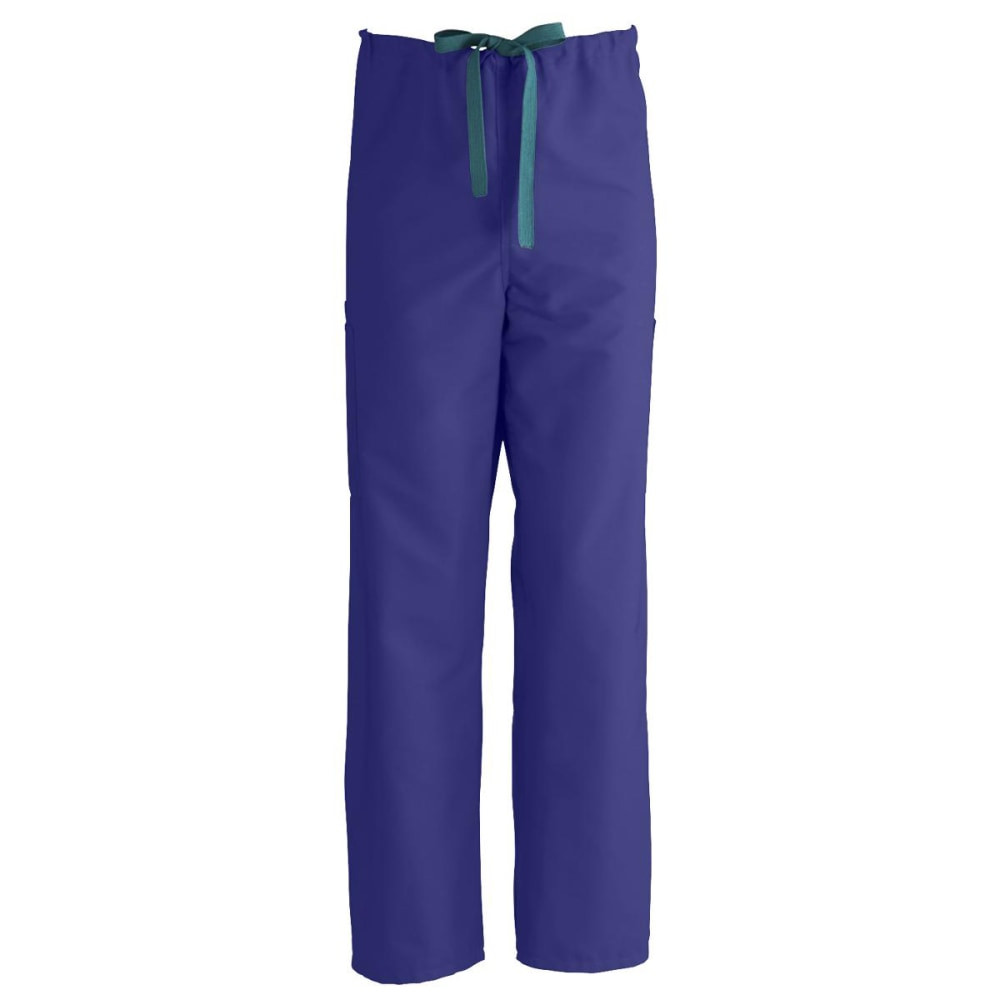 MEDLINE INDUSTRIES, INC. Medline 950JPPSL-CM  ComfortEase Unisex Tall Non-Reversible Drawstring Cargo Scrub Pants, Small, Purple