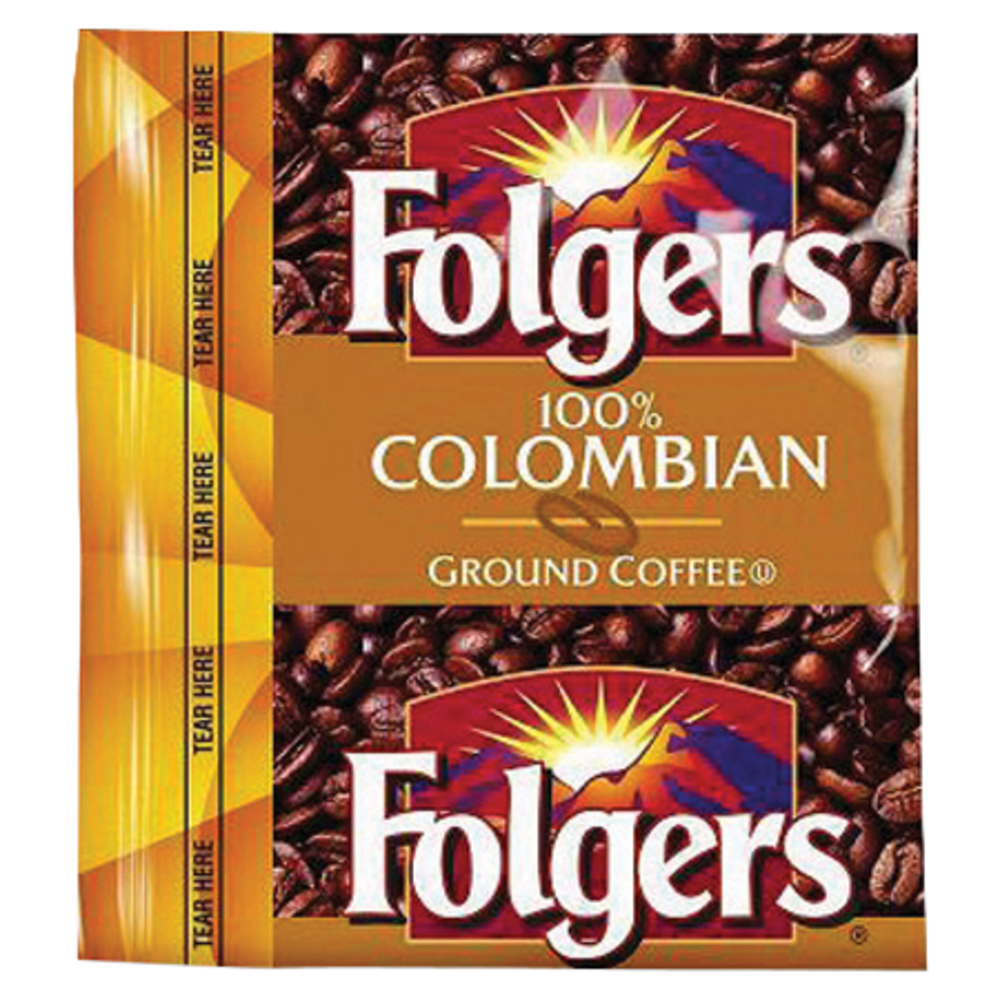 THE J.M. SMUCKER COMPANY 06451 Folgers 100% Colombian Pouch Coffee, 1.75 Oz., Carton Of 42 Bags