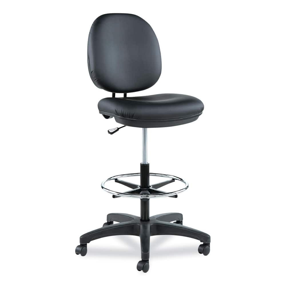 ALERA ALEIN4616 Task Chair:  PVC-Free Faux Leather,  Adjustable Height,  24 to  34-1/2" Seat Height,  Black
