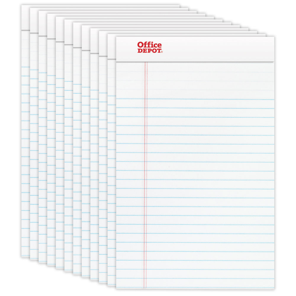 Elevate your writing experience with our Writing Pads and make every page count. The sturdy backing provides reliable writing support, ensuring a steady surface wherever you go. Plus, the perforated sheets deliver a clean and seamless tearing experience, so you can effortlessly share your work without any messy edges.  Sturdy backing provides a sturdy writing surface.  Perforated sheets for a clean edge.  Double stitched binding for durability.  Narrow ruling for precise and compact writing.  White perforated writing pads measure 5in x 8in.  Includes perforated writing pads (narrow ruled/50 sheets) in a pack of 12.