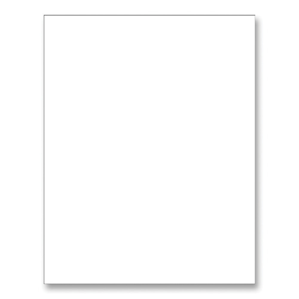 PACON CORPORATION Pacon 5460-5  Peacock Vertical Railroad Board, 28in x 22in, 4-Ply, White, Carton Of 50 Sheets