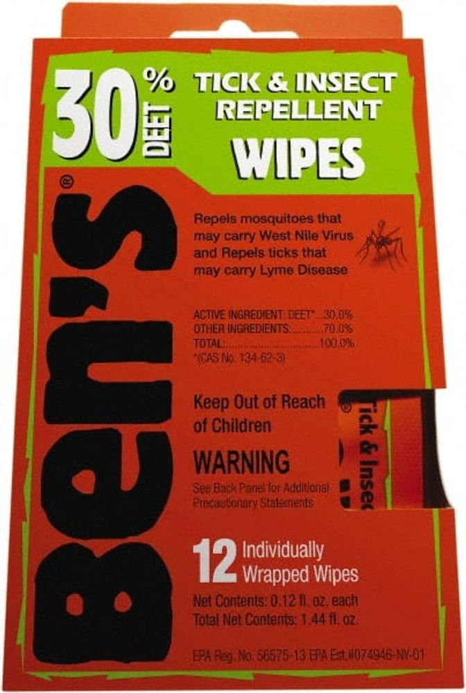 Ben's 0006-7085 (12) 12-Sheet Packs 30% DEET Towelettes