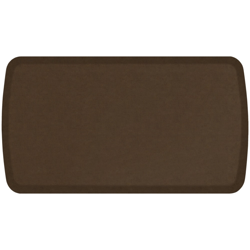 LETs GEL, INC. 109-28-2036-1 GelPro Elite Vintage Leather Comfort Floor Mat, 20in x 36in, Rustic Brown