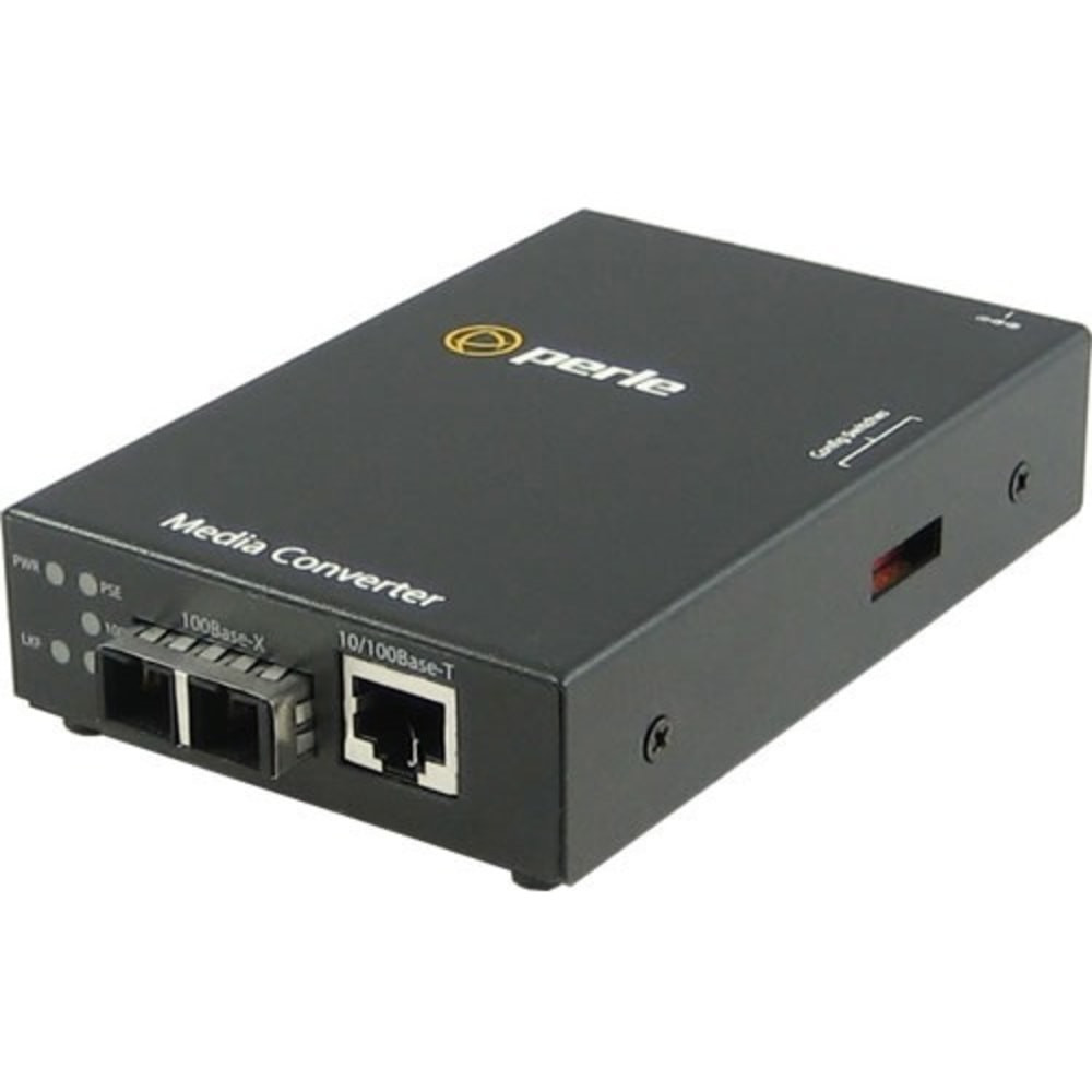 PERLE SYSTEMS 05085164 Perle 10/100 PoE Media Converter - 1 x Network (RJ-45) - 1 x SC Ports - 100Base-BX, 10/100Base-TX - 1.24 Mile - Rail-mountable, Rack-mountable