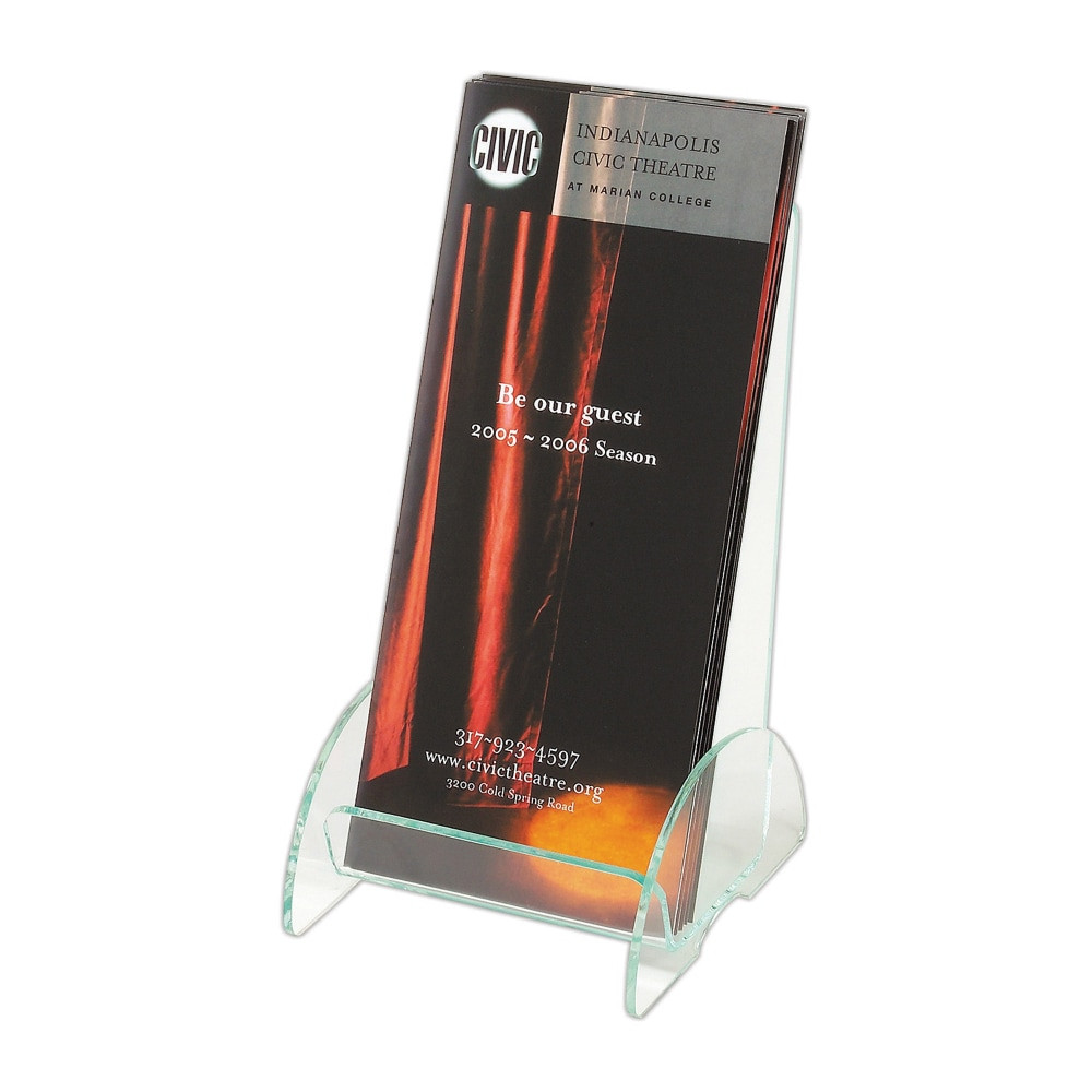 DEFLECT-O CORPORATION 775383 Deflecto Euro-Style Leaflet DocuHolder, 8inH x 4 1/2inW x 3 3/4inD, Clear/Green