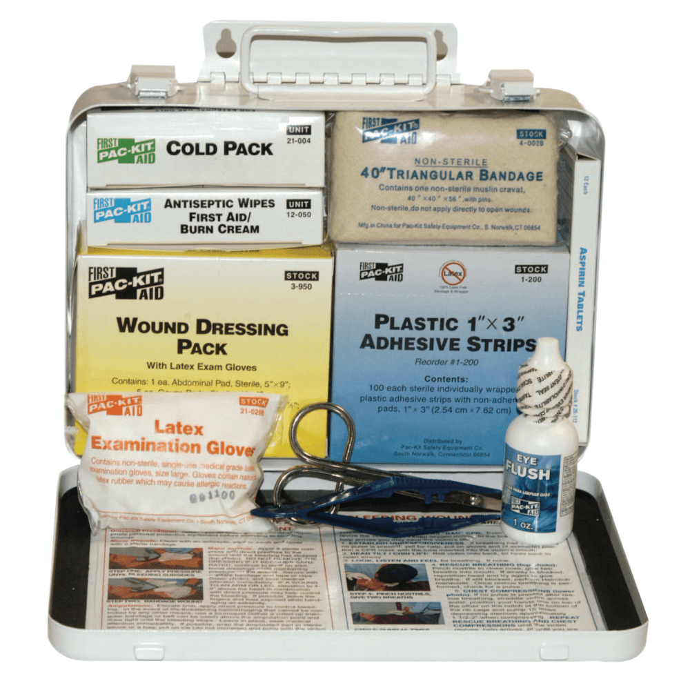 PAC KIT SAFETY EQUIPMENT CO. 579-6420 25 Person Vehicle First Aid Kits, Weatherproof Steel, Wall Mount