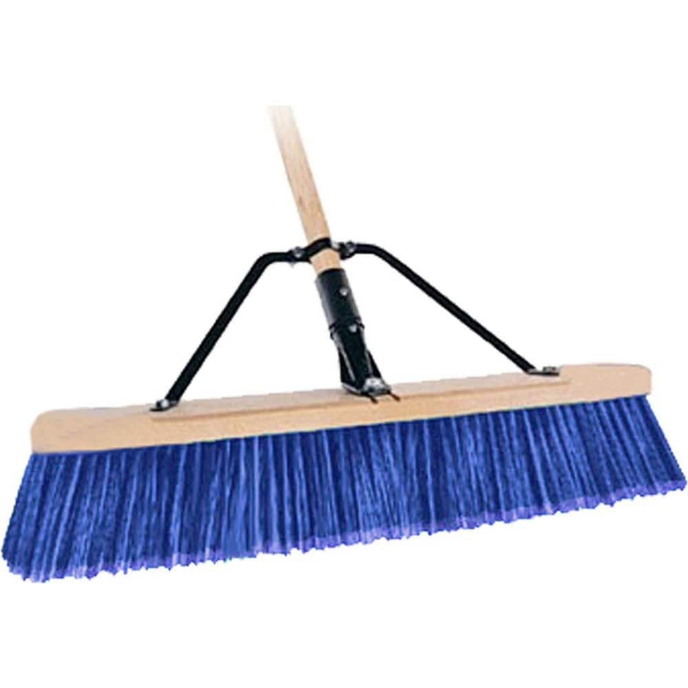Bon Tool 21-419 Push Broom: 24" Wide, Plastic Bristle