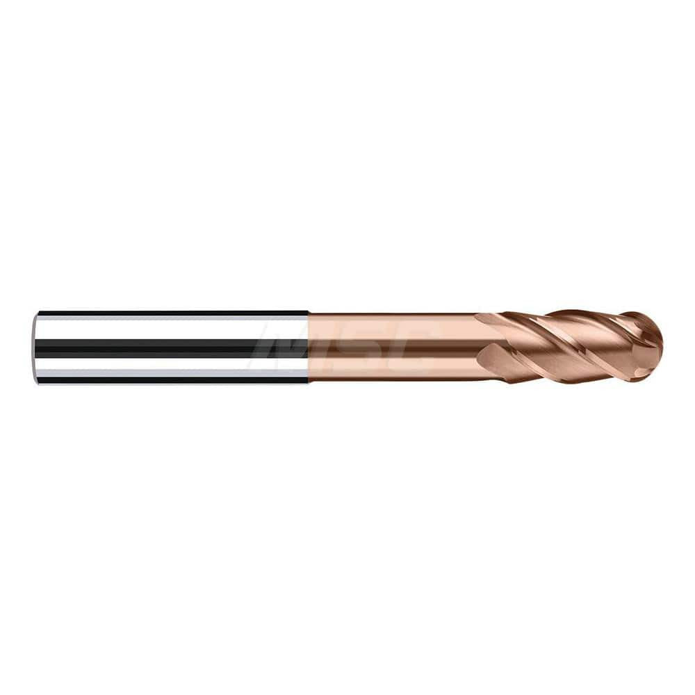 Fraisa H7492300 Ball End Mill: 6.00 mm Dia, 12.00 mm LOC, 4 Flute, Solid Carbide