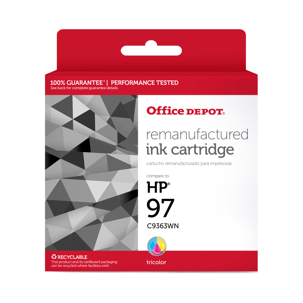 CLOVER TECHNOLOGIES GROUP, LLC OD297A Office Depot Brand Remanufactured Tri-Color Ink Cartridge Replacement For HP 97