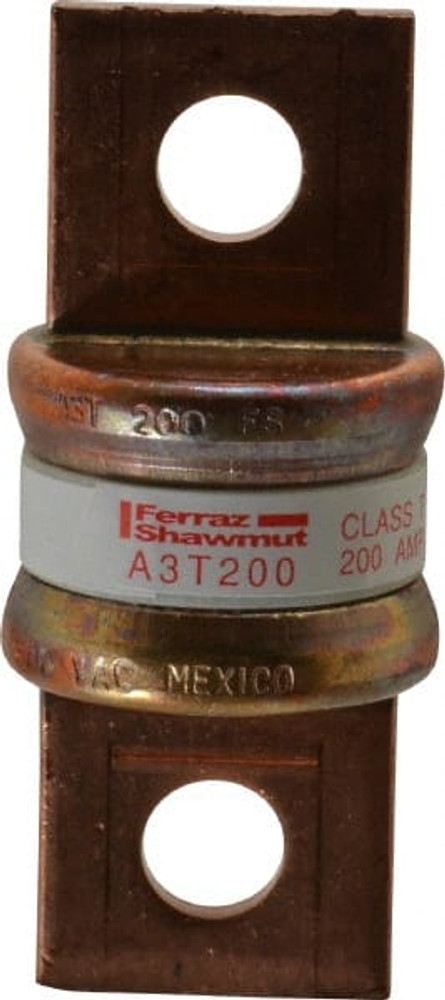 Ferraz Shawmut A3T200 Cylindrical Fast-Acting Fuse: T, 200 A, 26.9 mm Dia