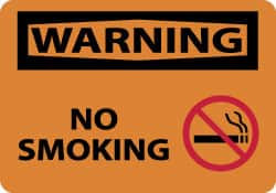 AccuformNMC Sign: Rectangle, "Warning - No Smoking" W457AB