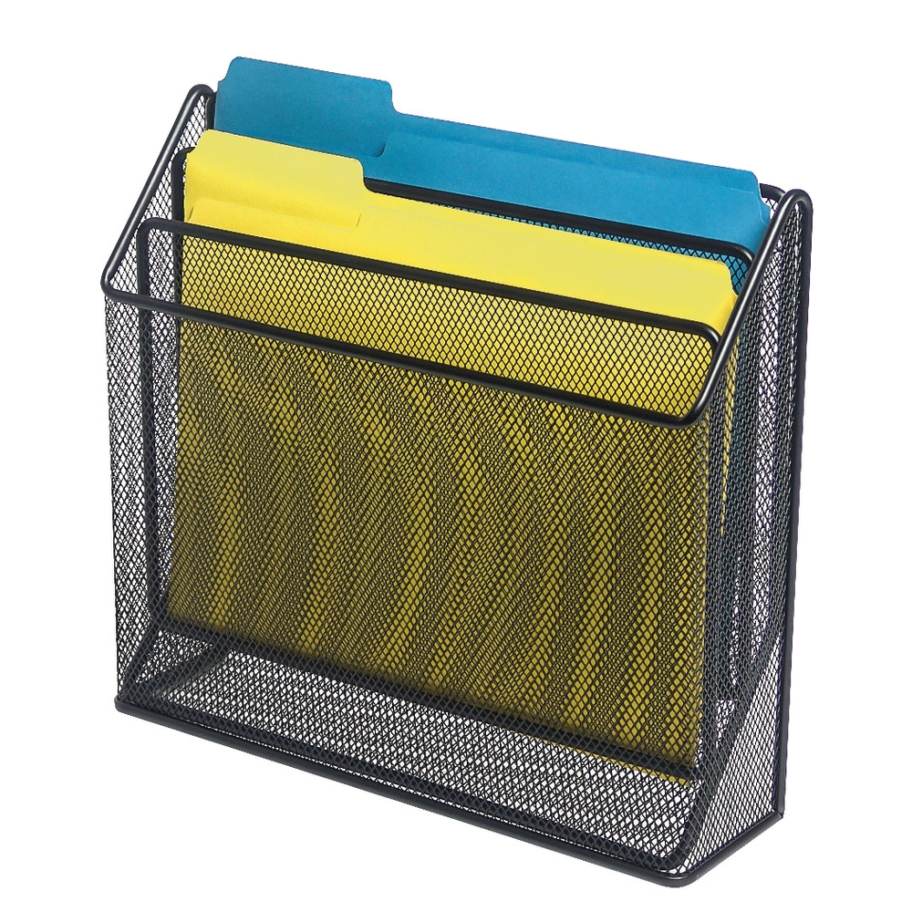 Organize your documents, files and paperwork with this Office Depot Brand mesh 3-tier desk organizer.  3 compartments keep your documents organized.  Holds letter- size files.  Space saving design provides 3 levels of document storage and makes items easier to find.