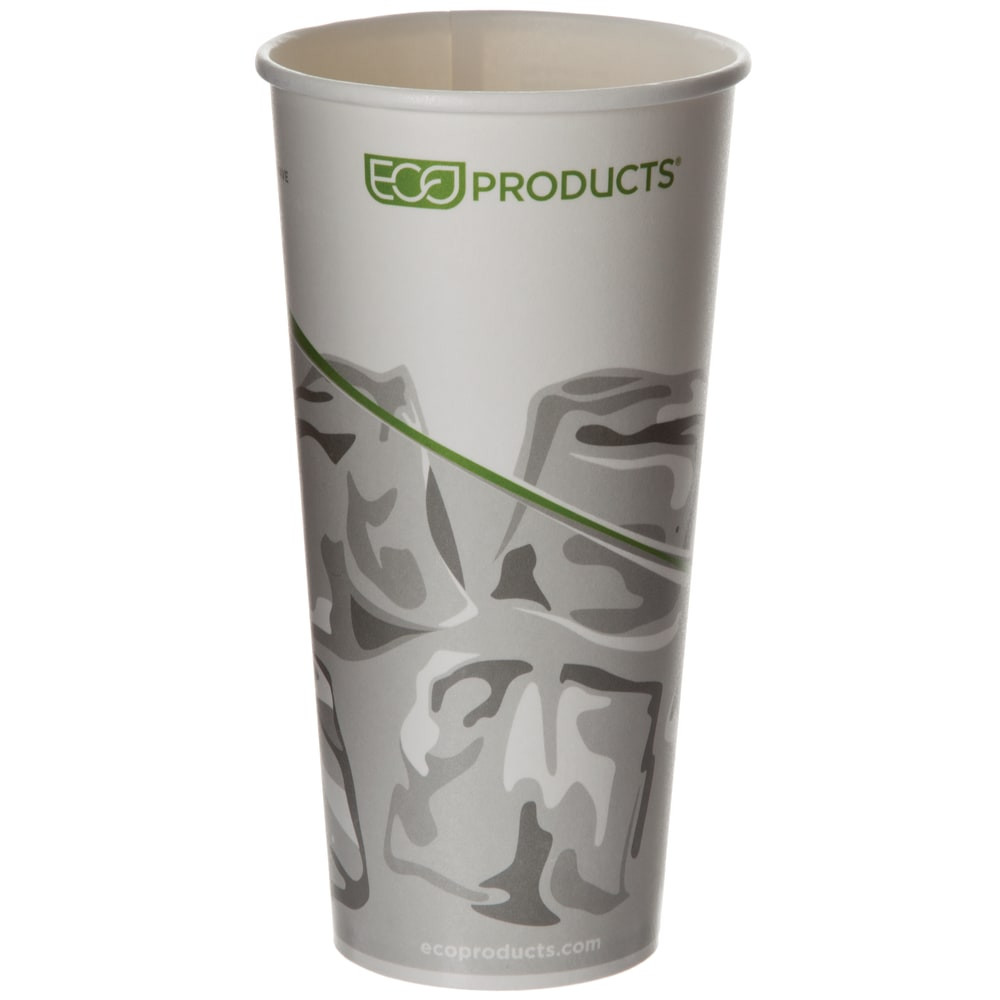 ECO-PRODUCTS, INC. Eco-Products EP-CP22  Double-Sided PLA Paper Cold Cups, 22 Oz, Multicolor, Pack Of 1,000 Cups