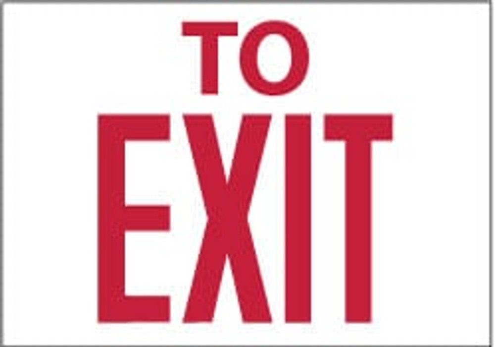 AccuformNMC M71A Exit Sign: "To Exit"